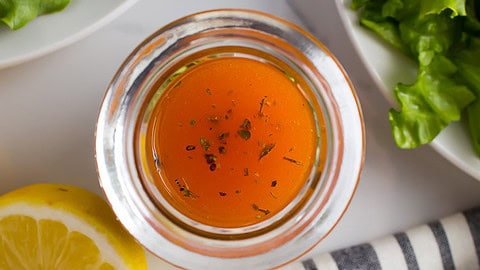 lemon olive oil red wine vinegar dressing Lemony Sweet Red Wine Vinaigrette