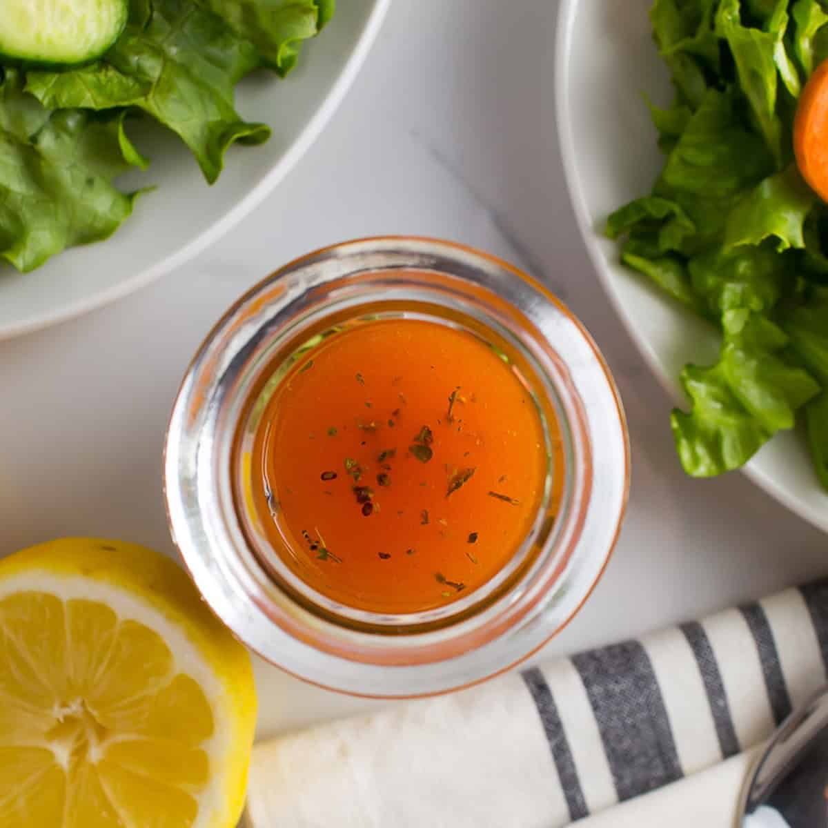 Lemony Sweet Red Wine Vinaigrette